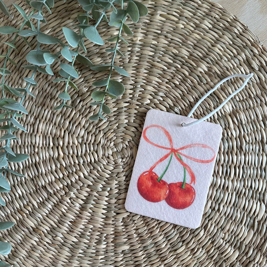 Cherry Bow Car Air Freshener