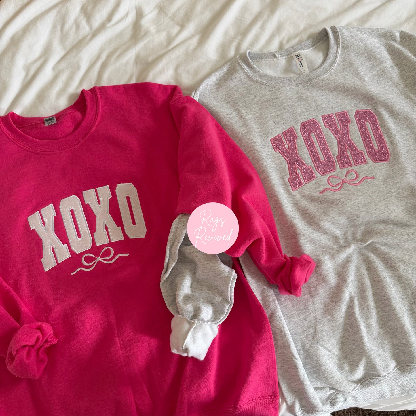XOXO Glitter Appliqué Sweatshirt