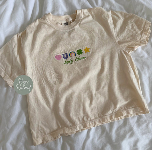 Lucky Charm Boxy Crop Tee