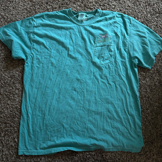 Floral Pocket Tee - Size 2XL - Flawed