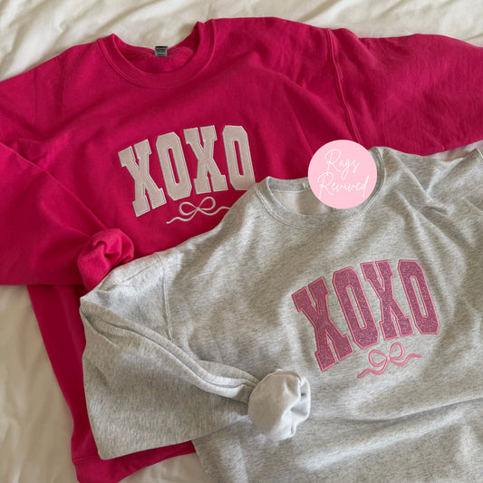 XOXO Glitter Appliqué Sweatshirt