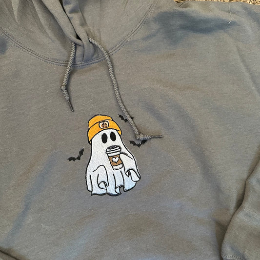 Coffee Ghost Hoodie - Size XL - Flawed