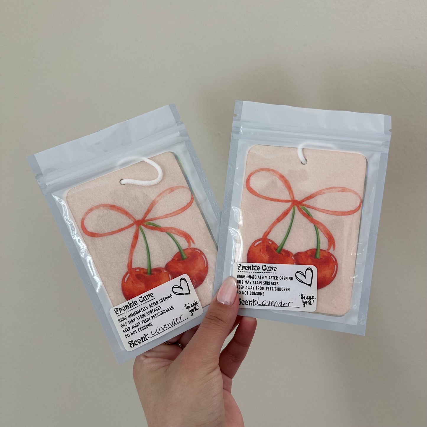 Cherry Bow Car Air Freshener