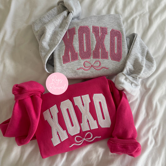 XOXO Glitter Appliqué Sweatshirt