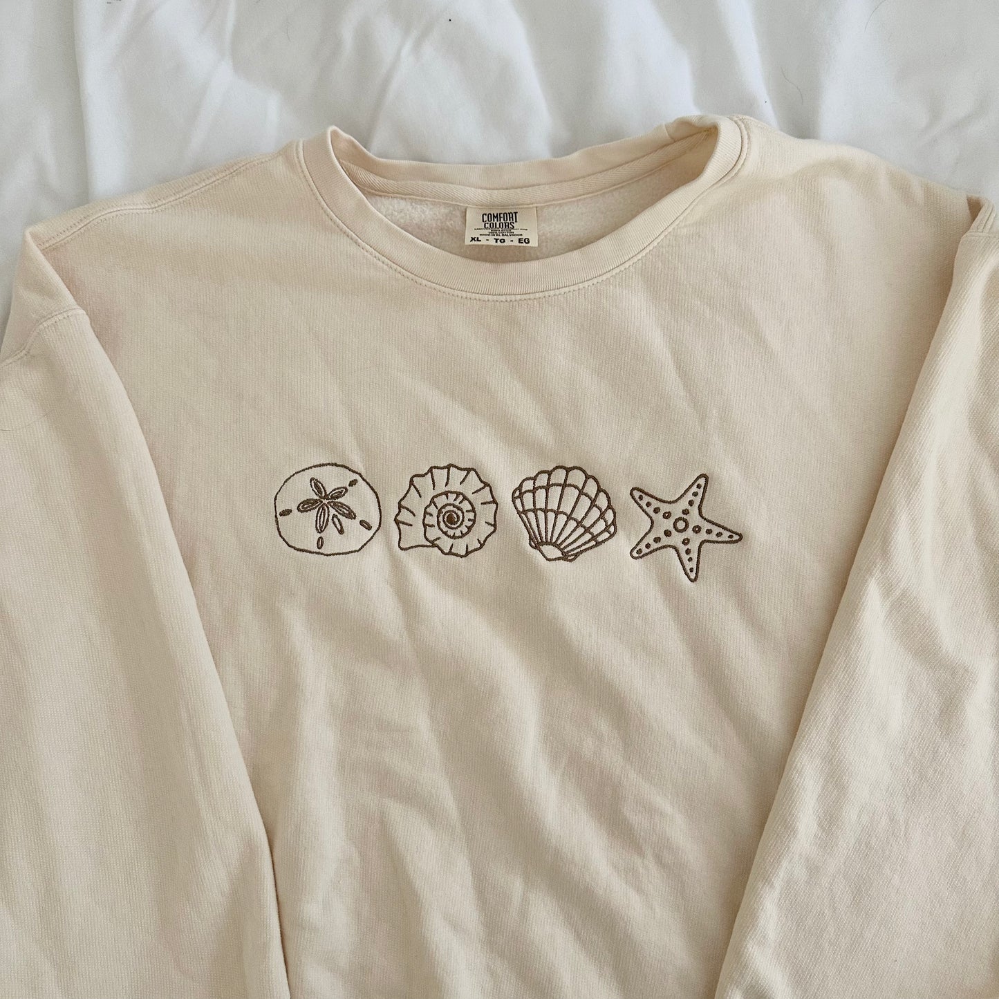 Embroidered Seashells Sweatshirt