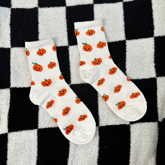 Halloween Jack-O-Lantern Socks