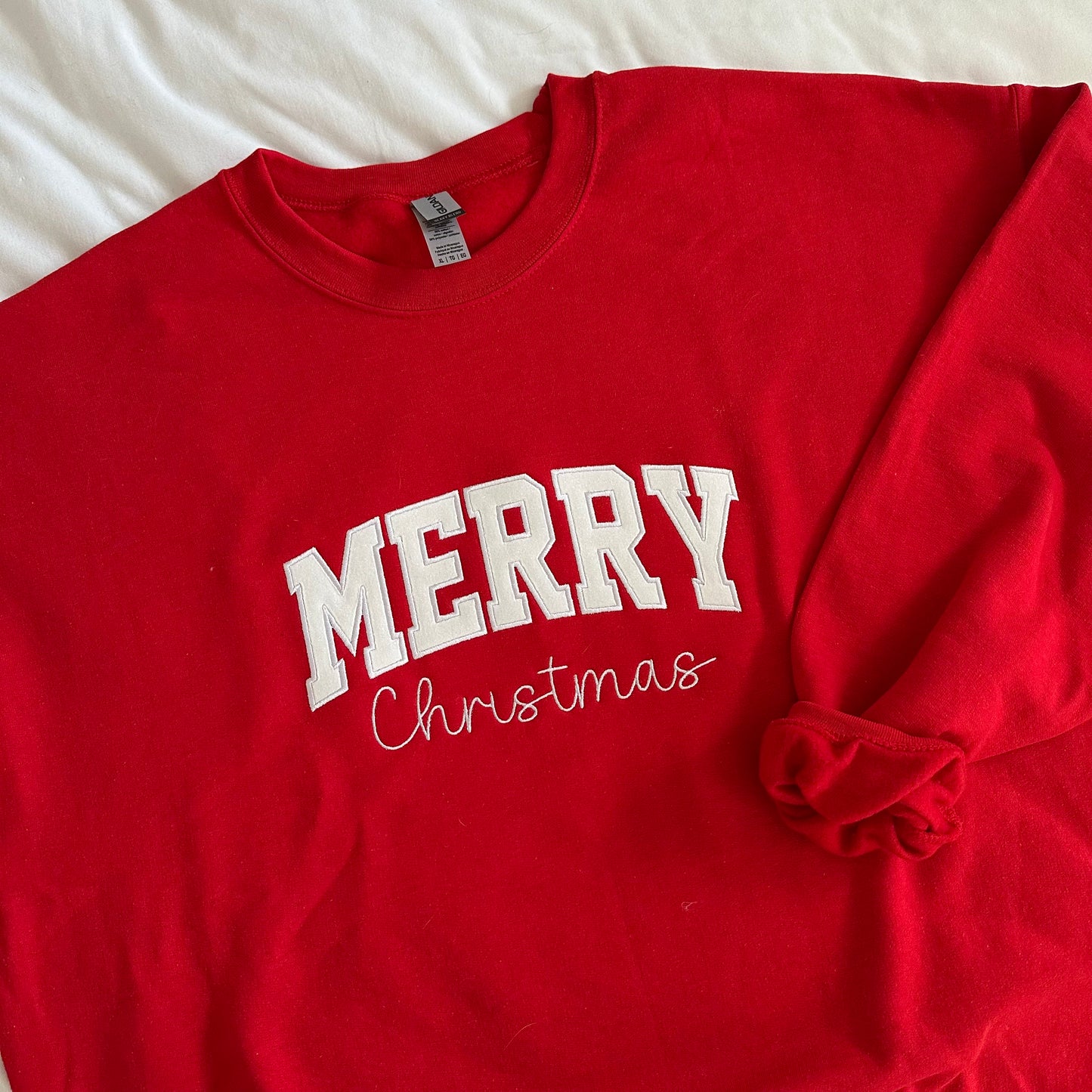 Merry Christmas Glitter Sweatshirt