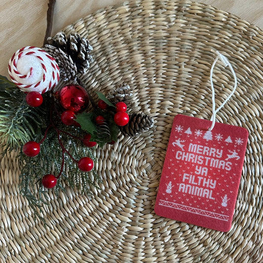 Merry Christmas Ya Filthy Animal Car Air Freshener