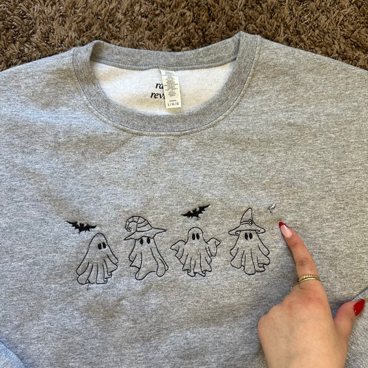 Ghosts Sweatshirt - Size L - Flawed