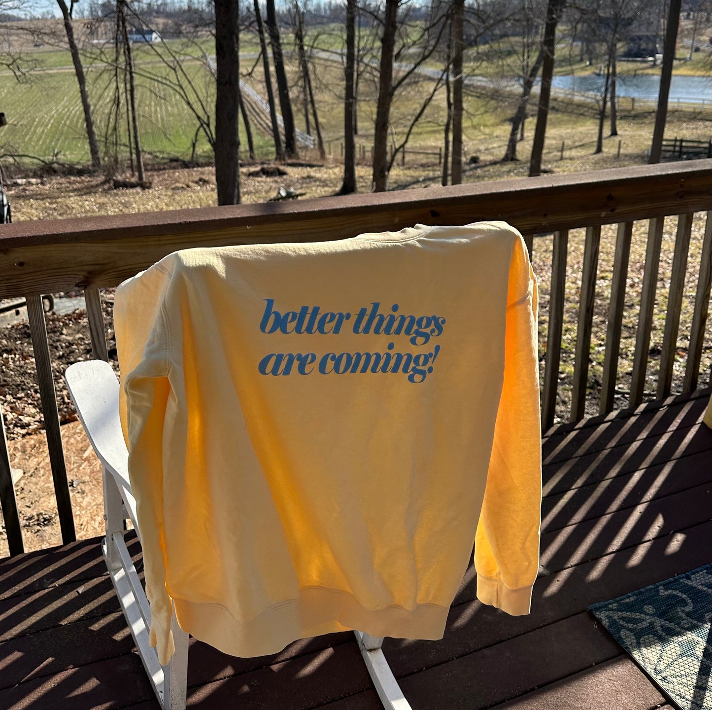 Better Things Are Coming Sweatshirt or T-Shirt