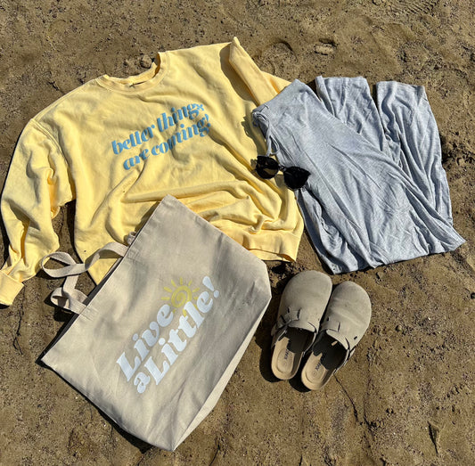 Live a Little Tote Bag