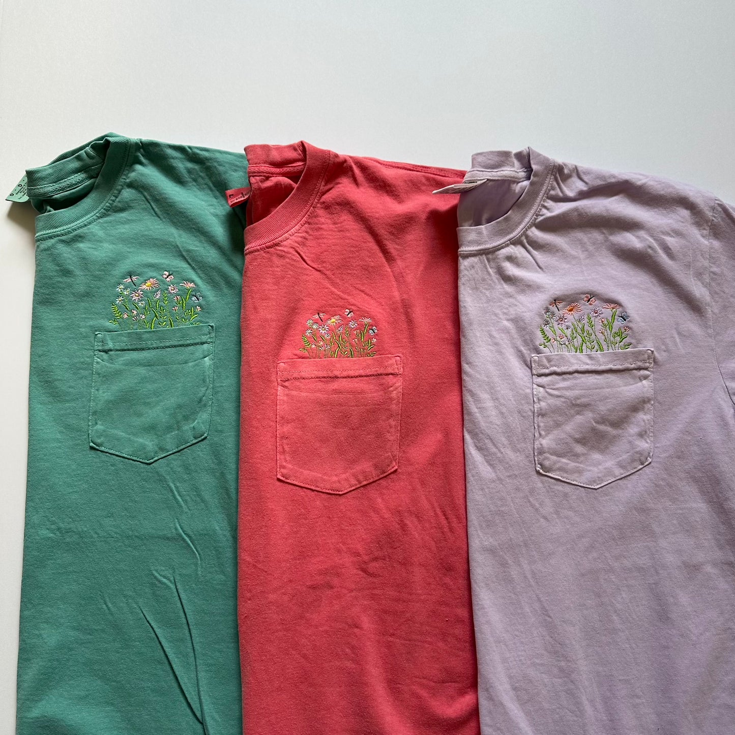 Flowers Pocket T-Shirt