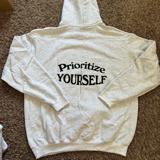 Prioritize Yourself Hoodie - Size XL - No Flaws