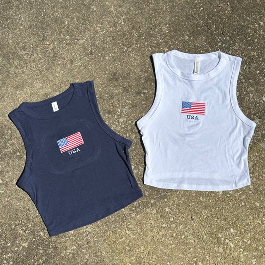 USA Crop Tank Top