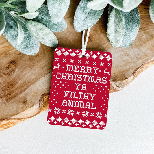 Merry Christmas Ya Filthy Animal Car Air Freshener