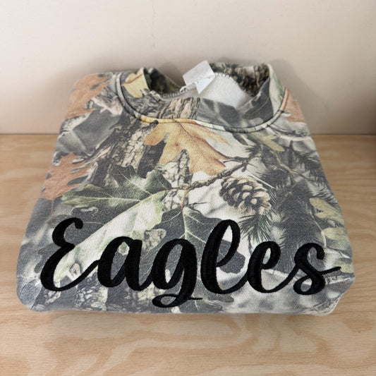 Custom Text Camo Sweatshirt