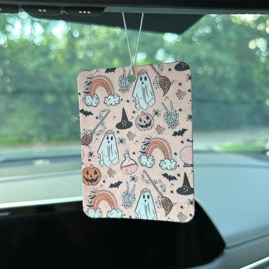 Pink Halloween Car Air Freshener