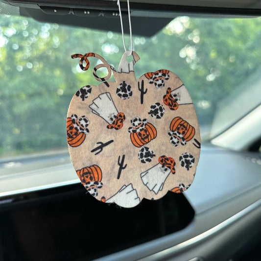 Western Pumpkin Car Air Freshener