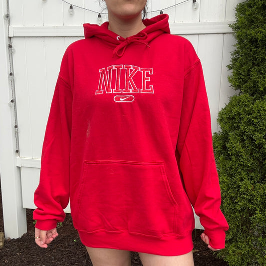 Red Nke Hoodie
