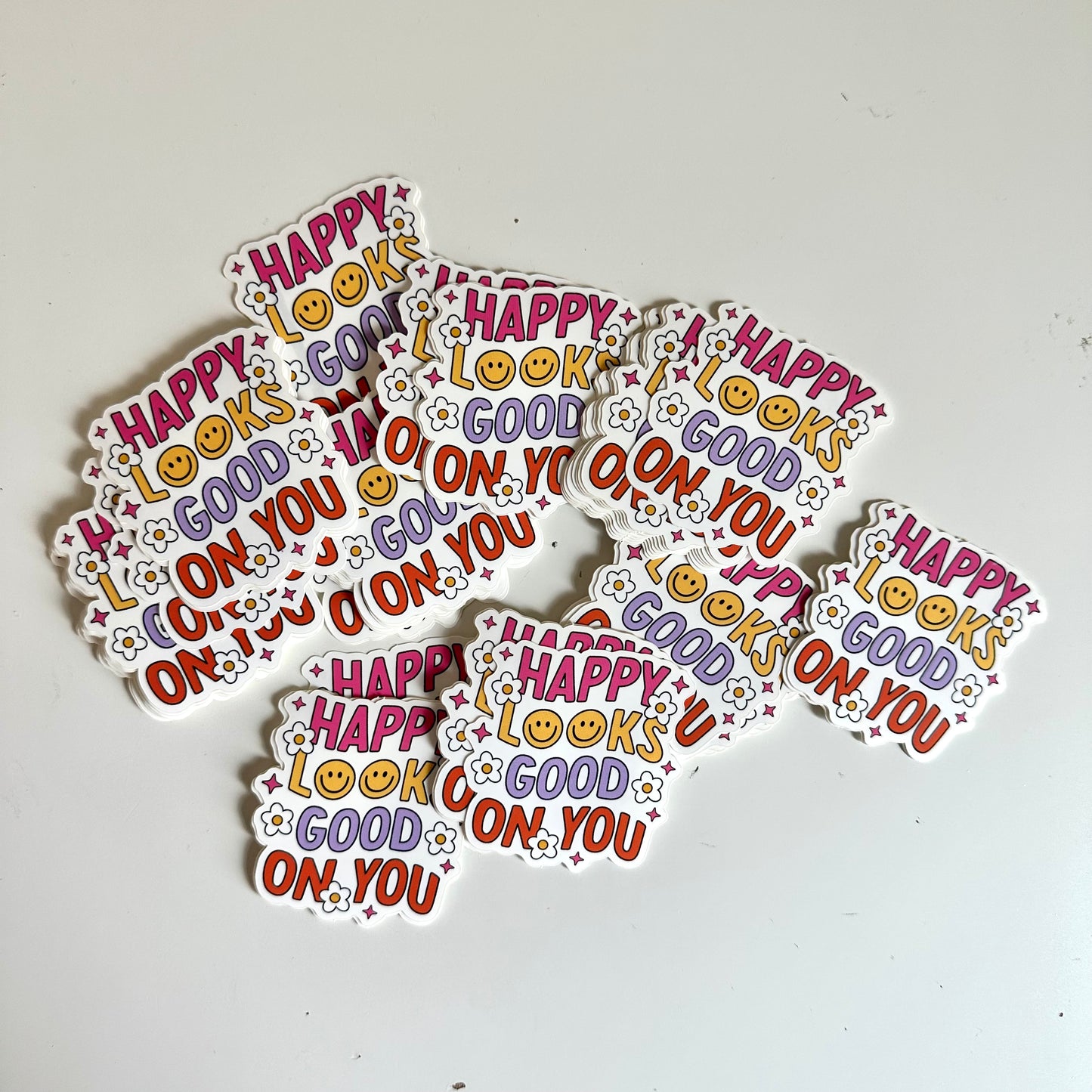 Happy Looks Good On You Sticker