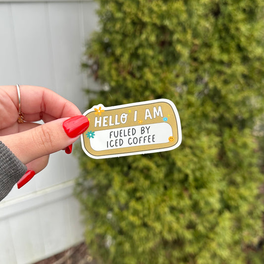 Fueled By Iced Coffee Sticker