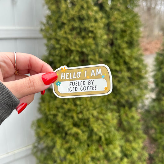 Fueled By Iced Coffee Sticker