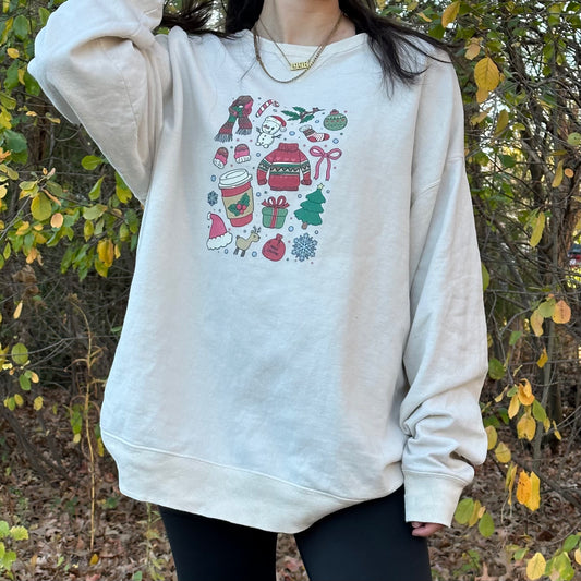 Christmas Doodles Crewneck