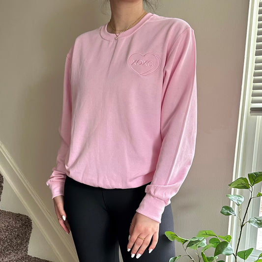XOXO Embroidered Crewneck