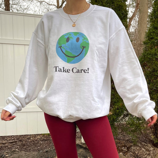 Take Care Earth Day Crewneck