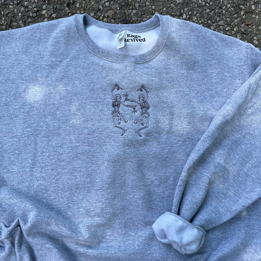 Embroidered Skeletons Crewneck