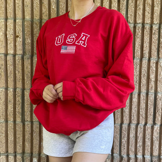 USA Embroidered Sweatshirt