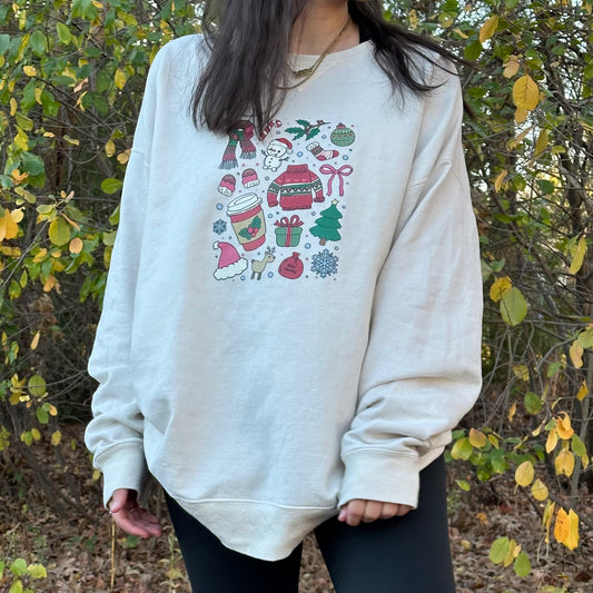 Christmas Doodles Crewneck