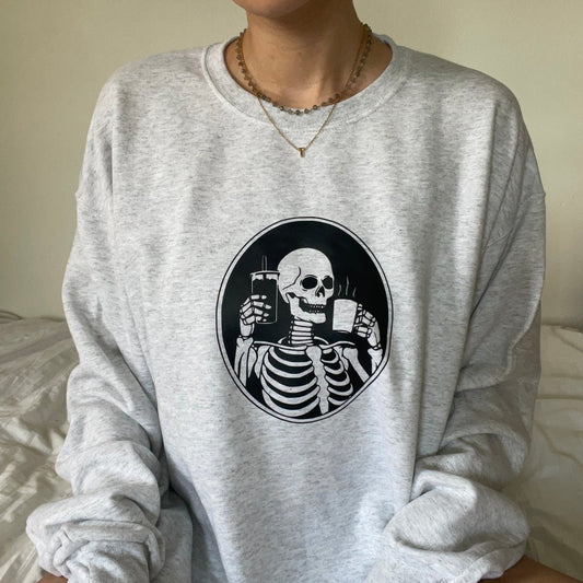Skeleton Coffee Crewneck