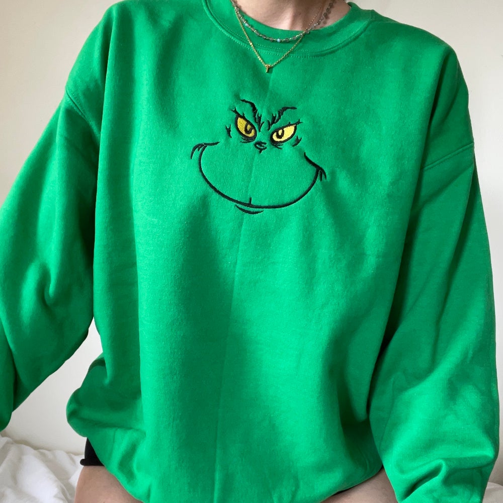 Green grinch top sweatshirt