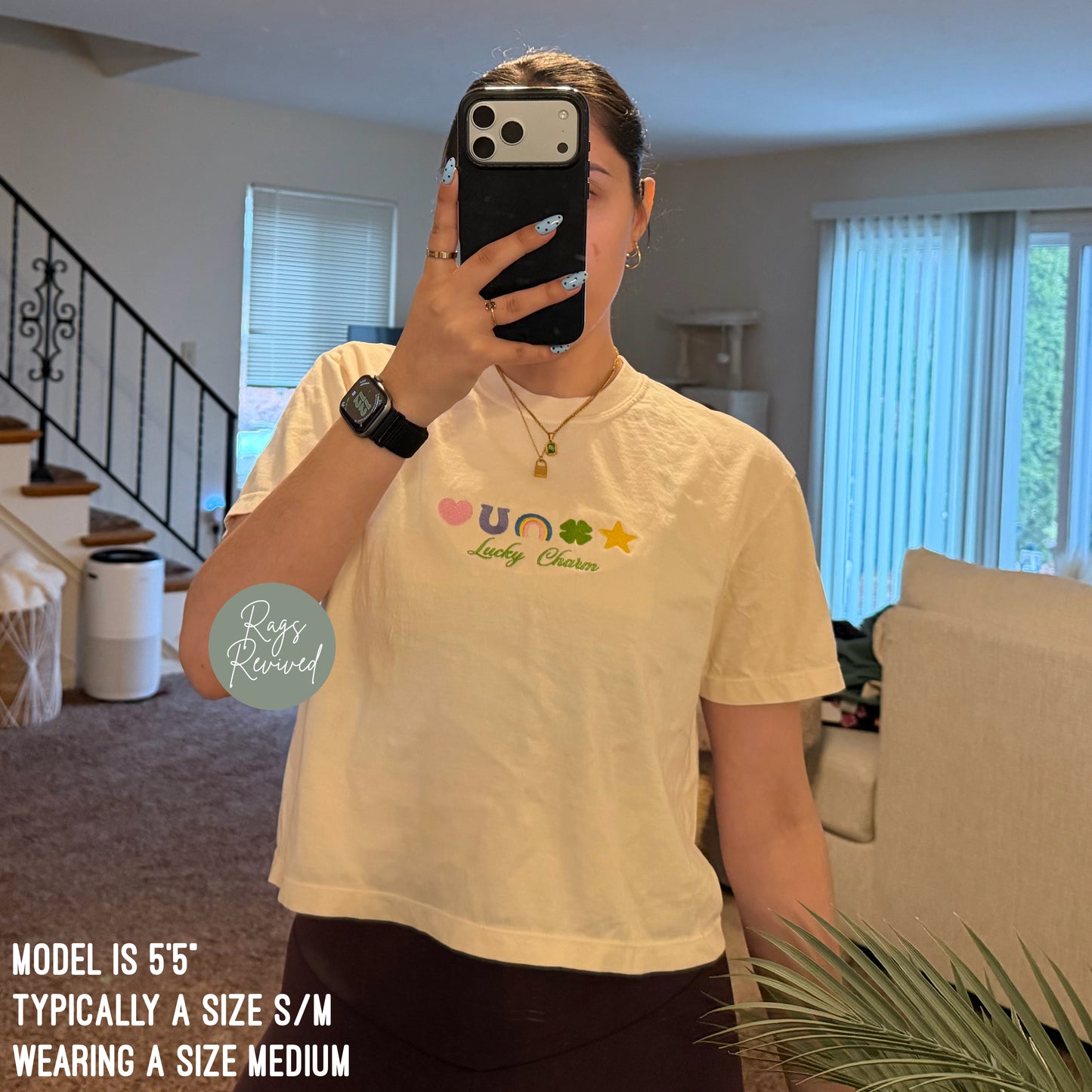 Lucky Charm Boxy Crop Tee