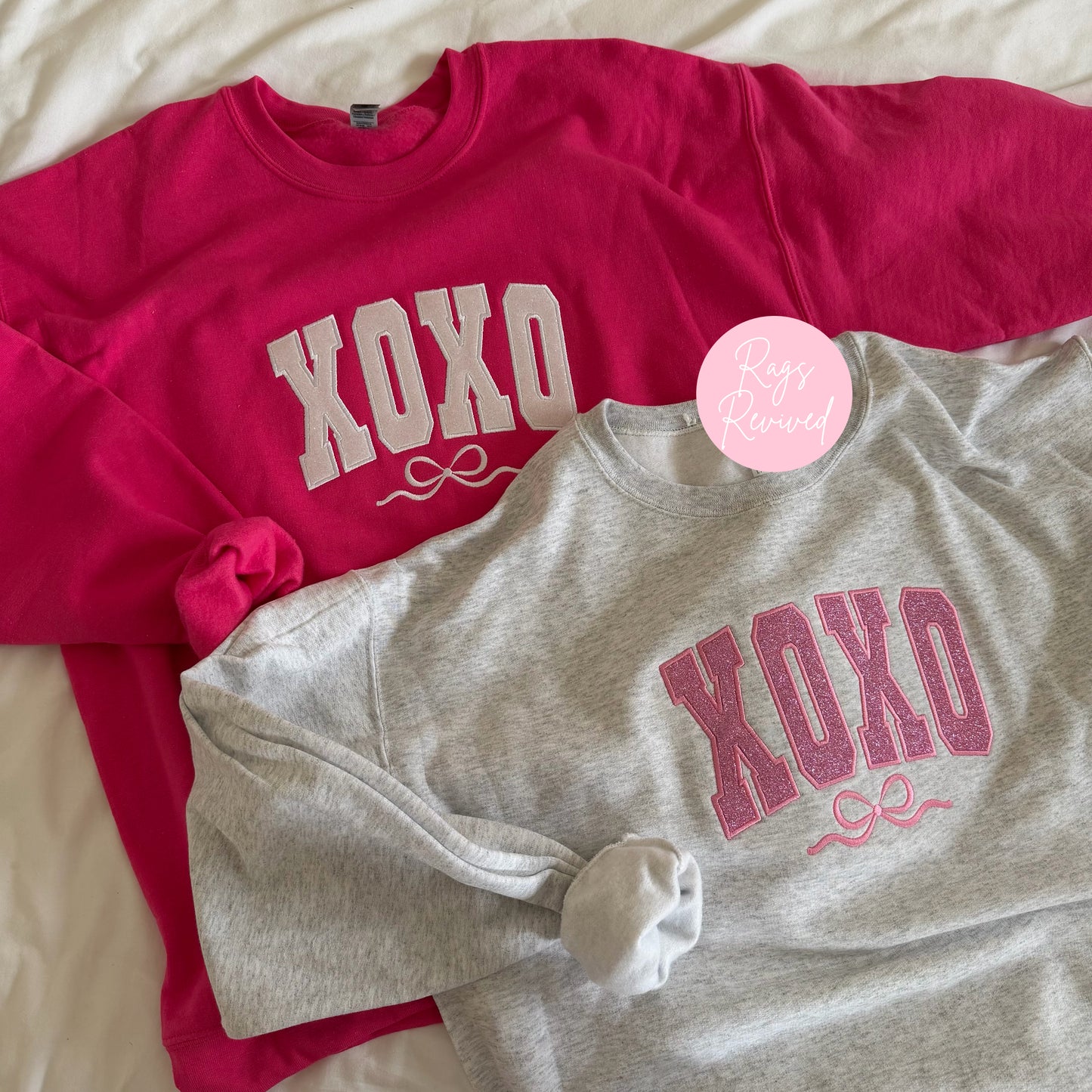 XOXO Glitter Appliqué Sweatshirt