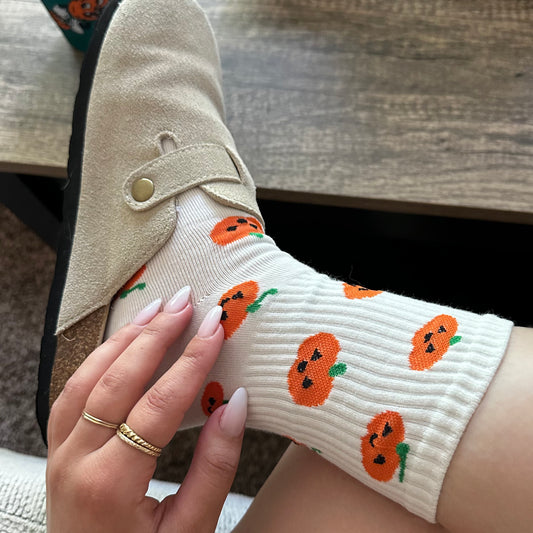 Halloween Jack-O-Lantern Socks