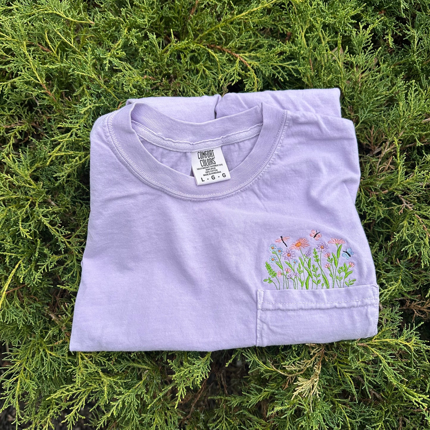 Flowers Pocket T-Shirt
