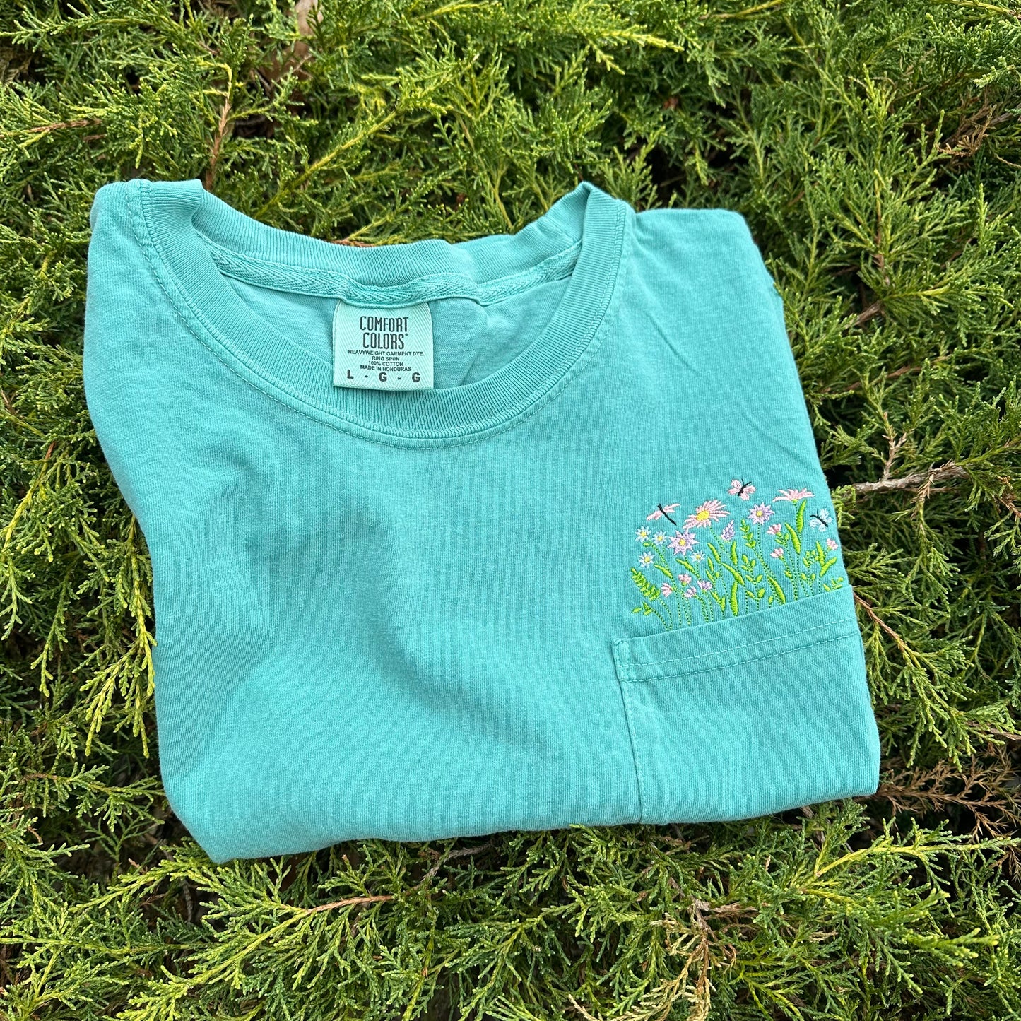 Flowers Pocket T-Shirt