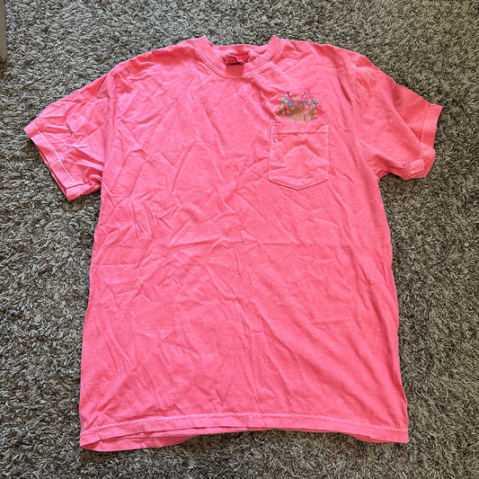 Flower Pocket Tee - Size L -  Flawed